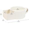 Mind Reader Soup and Cracker Bowls with Handles, Microwave Safe, Kitchen, Ceramic, 7.5″ L x 4.5″ W x 2.5″ H, Set of 2, White