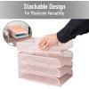 Mind Reader Stackable Paper Tray, Desktop Organizer, File Storage, Office, Metal Mesh, 10.5″ L x 13.5″ W x 11.25″ H, 4 Pcs., Silver(Pink)