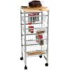Mind Reader Stainless Steel Mobile Kitchen Cart, Bar Cart, Office Cart, Utility Cart