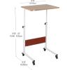 Mind Reader Standing Desk, Adjustable Height, Laptop Workstation, Home Office Computer Table, MDF, Brown