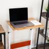 Mind Reader Standing Desk, Adjustable Height, Laptop Workstation, Home Office Computer Table, MDF, Brown
