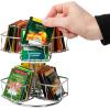 Mind Reader Tea Bag Carousel, Tea Station Organizer, Countertop Storage, Kitchen, Metal, 7″ L x 7″ W x 8.25″ H, Silver