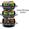 Mind Reader Tea Bag Carousel, Tea Station Organizer, Countertop Storage, Tea Stand, Kitchen, 6.75″ L x 6.75″ W x 11.5″ H, Black(Black)