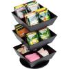 Mind Reader Tea Bag Carousel, Tea Station Organizer, Countertop Storage, Tea Stand, Kitchen, 6.75″ L x 6.75″ W x 11.5″ H, Black(Black)