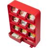 Mind Reader Tea Bag Organizer, Tea Station Organizer, Countertop Storage, Kitchen, Plastic, 10.25″L x 3.25″W x 13.75″H, Red(Red)
