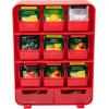 Mind Reader Tea Bag Organizer, Tea Station Organizer, Countertop Storage, Kitchen, Plastic, 10.25″L x 3.25″W x 13.75″H, Red(Red)