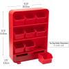 Mind Reader Tea Bag Organizer, Tea Station Organizer, Countertop Storage, Kitchen, Plastic, 10.25″L x 3.25″W x 13.75″H, Red(Red)