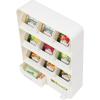 Mind Reader Tea Bag Organizer, Tea Station Organizer, Countertop Storage, Kitchen, Plastic, 10.25″L x 3.25″W x 13.75″H, Red(White)