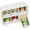 Mind Reader Tea Bag Organizer, Tea Station Organizer, Countertop Storage, Kitchen, Plastic, 10.25″L x 3.25″W x 7.75″H, White(White)