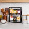 Mind Reader Tea Box Organizer, Tea Station Organizer, Countertop, Kitchen, Metal Mesh, 11.25″ L x 4.75″ W x 14.25″ H, Black