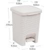 Mind Reader Trash Can, 5.5L (1.5 gal) Capacity, Bathroom Decor, Hands Free Lid, Square, 7.75″ L x 7.75″ W x 11″ H, Ivory(Ivory Square Bin)