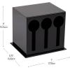 Mind Reader Utensil Dispenser, Silverware Organizer, Plastic Fork and Spoon Dispenser, Kitchen, 11″ L x 5.75″ W x 6″ H, Black(Black)