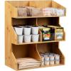 Mind Reader Coffee Pod Condiment Station, Countertop Organizer, Kitchen, Rayon from Bamboo, 13″ L x 6.25″ W x 15.25″ H, Brown(Brown)