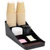 Mind Reader Cup and Condiment Station, Set of 2, Countertop Organizer, Coffee Bar, Kitchen, 7.25″ L x 15.5″ W x 5.25″ H, Black(Black)
