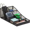 Mind Reader Cup and Condiment Station, Set of 2, Countertop Organizer, Coffee Bar, Kitchen, 7.25″ L x 15.5″ W x 5.25″ H, Black(Black Mesh)