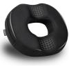 Mind Reader Donut Pillow Seat Cushion with Air-Cloud Technology, Tailbone, Hemorrhoid, Pregnancy Relief, Black
