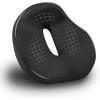 Mind Reader Donut Pillow with Air-Cloud Technology, Ergonomic Memory Foam Seat Cushion for Tailbone, Hemorrhoid, Pregnancy & Lower Back Pain Relief, Washable Cover, Black
