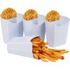 Mind Reader French Fry Serving Set, Hosting Essentials, Outdoor Kitchen, Melamine, 4.75″ L x 3.25″ W x 6.75″ H, 4 pcs, White(French Fry)