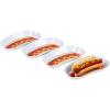 Mind Reader French Fry Serving Set, Hosting Essentials, Outdoor Kitchen, Melamine, 4.75″ L x 3.25″ W x 6.75″ H, 4 pcs, White(Hot Dog)