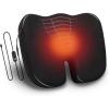 Mind Reader Heated Memory Foam Seat Cushion, Air-Cloud Technology, Coccyx & Hip Pain Relief with 4 Heat Settings, Timer & Auto Shut-Off, Black