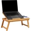 Mind Reader Lap Desk Laptop Stand, Bed Tray, Dorm Room, Folding Legs, Rayon From Bamboo, 19.75″L x 12″W x 8.25″H, Brown(Brown)