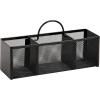 Mind Reader Mesh Organizer Caddy, 3-Compartment Countertop Holder, Metal Mesh, 10″L x 3.5″W x 5.5″H, Black(Black)