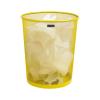 Mind Reader Mesh Trash Can, 16.65L (4.4 gal), Waste Paper Basket, Round, Office, Metal Mesh, 11.5″ L x 11.5″ W x 13.75″ H, Yellow(Yellow)