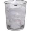 Mind Reader Mesh Trash Can, 16.65L (4.4 gal), Waste Paper Basket, Round, Office, Metal Mesh, White(Silver)