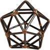 Mind Reader Metal Geometric Sculpture, Modern, Office Decoration, Home Decor, Metal, Black