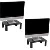 Mind Reader Monitor Stand, Height Adjustable, Laptop, Computer, Riser, Office, 15″L x 9.5″W x 4.25″H, Set of 2, Black(4 Leg-2 Pack)