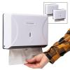 Mind Reader Multifold Paper Towel Dispenser, Paper Towel Holder, Restroom, Wall Mount, Set of 3, White