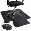 Mind Reader Office Chair Mat for Hardwood Floors, Under Desk Floor Protector, PVC, 35.5″ L x 47.5″ W x 0.0625″ H, Set of 2, Black(Black)