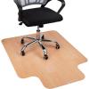 Mind Reader Office Chair Mat for Hardwood Floors, Under Desk Floor Protector, Rolling, PVC, 35.5″ L x 47.50″ W x 0.0625″ H, Woodtone