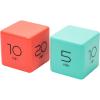 Mind Reader Productivity Timer, Kitchen Timer, Egg Timer, Kids Timer, Digital, Cube, Plastic, 2.55″ L x 2.55″ W x 2.55″ H, White(Red and Green)