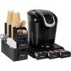 Mind Reader Single Serve Coffee Pod Drawer and Cup Condiment Set, 2 Pcs., 36 Pod Capacity, 5.35″L x 11.25″W x 11.15″H, Black