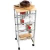 Mind Reader Stainless Steel Mobile Kitchen Cart, Bar Cart, Office Cart, Utility Cart
