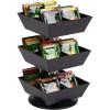 Mind Reader Tea Bag Carousel, Tea Station Organizer, Countertop Storage, Tea Stand, Kitchen, 6.75″ L x 6.75″ W x 11.5″ H, Black(Black)