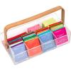 Mind Reader Tea Bag Organizer, Tea Station, Countertop Storage, Acrylic, 6.25″ L x 9″ W x 5.5″ H, Brown(Tea Bag Basket)