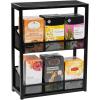 Mind Reader Tea Box Organizer, Tea Station Organizer, Countertop, Kitchen, Metal Mesh, 11.25″ L x 4.75″ W x 14.25″ H, Black