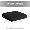 Mind Reader Air-Cloud Seat Cushion, Ergonomic Support for Posture, Pressure Relief, and Pain Reduction, Portable with Washable Cover, Memory Foam, Gray(Classic Black)