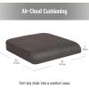 Mind Reader Air-Cloud Seat Cushion, Ergonomic Support for Posture, Pressure Relief, and Pain Reduction, Portable with Washable Cover, Memory Foam, Gray(Gray)