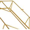 Mind Reader Gold Geometric Paper Tray, Modern Organizer for Documents, Folders, and Office Supplies, Durable and Stylish, Metal, 10″ L x 12.25″ W x 2″ H, Gold(10″ x 12.3″ x 2″)