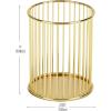 Mind Reader Pen and Accessories Holder, Desktop Organizer, Office, Metal , 3″ L x 3″ W x 4″ H, Set of 3, Gold(Gold)