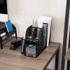 Mind Reader Countertop Organizer, Office Breakroom or Desktop Storage, 10-Compartment Caddy, Metal Mesh, Black
