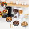 Mind Reader Double Cereal Dispenser for Countertop, 2 x 2L Airtight Containers, Rotating Dry Food Dispenser for Cereal, Rice, Candy, Coffee Beans, White(White)