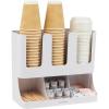 Mind Reader 6 Compartment Upright Breakroom Coffee Condiment and Cup Storage Organizer, Black(White)