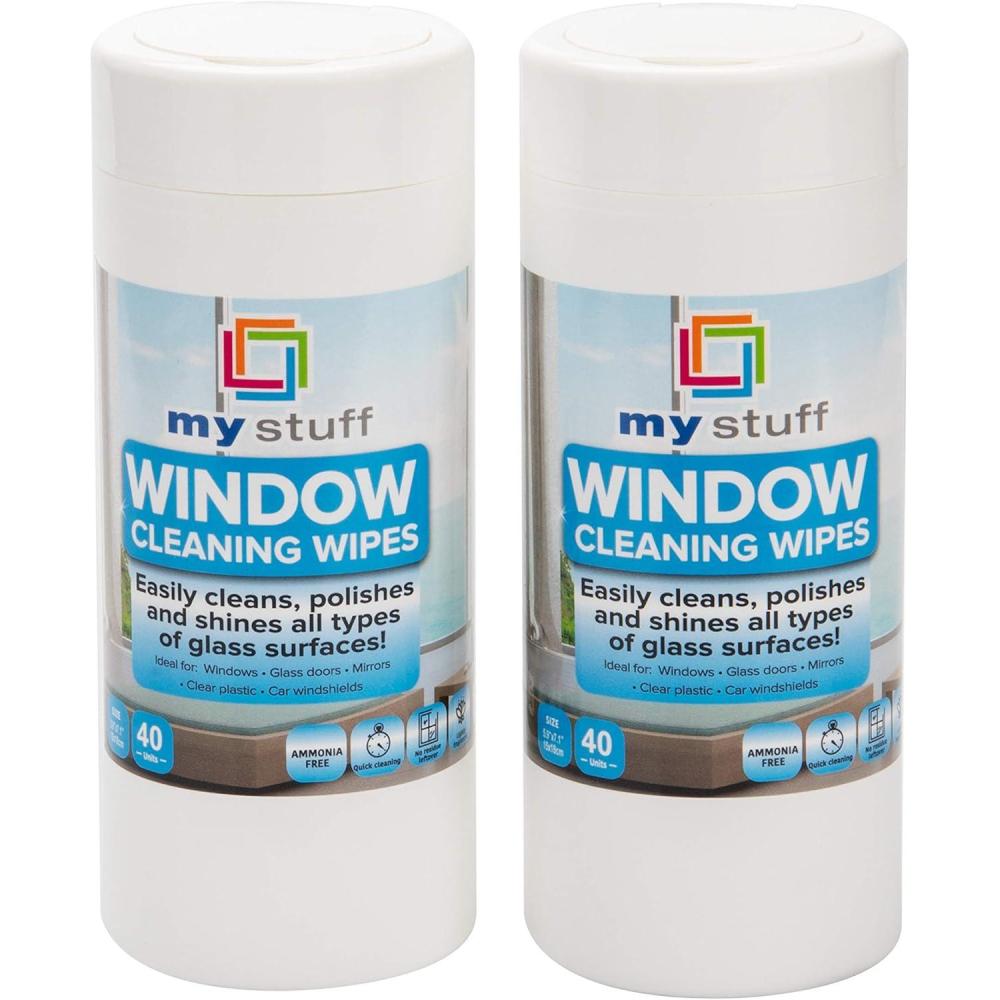 imageMind Reader Glass Cleaning Wipes Window Cleansing Wipes Mirror StreakFree Cloths Fresh Scent 40ct Pack of 2