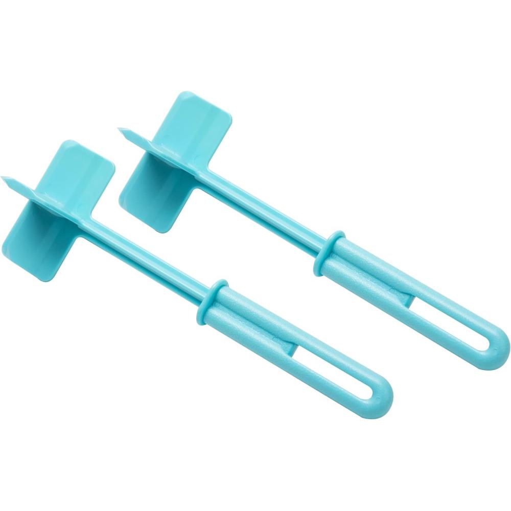 imageMind Reader Meat Chopper Spatula Heat Resistant Kitchen Tool for Mixing Cutting Mashing Dicing Ground Beef Avocado Pack of 2 Nylon Light BlueLight Blue