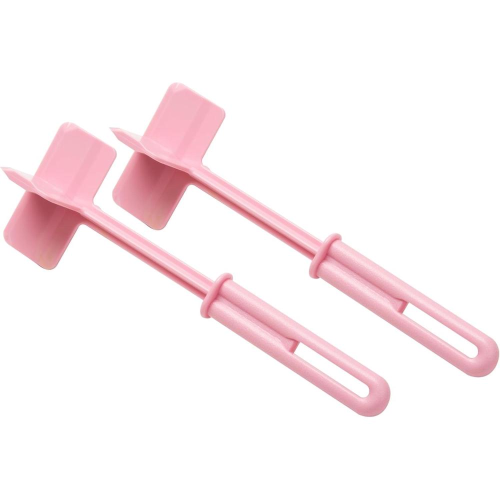 imageMind Reader Meat Chopper Spatula Heat Resistant Kitchen Tool for Mixing Cutting Mashing Dicing Ground Beef Avocado Pack of 2 Nylon Light BluePink