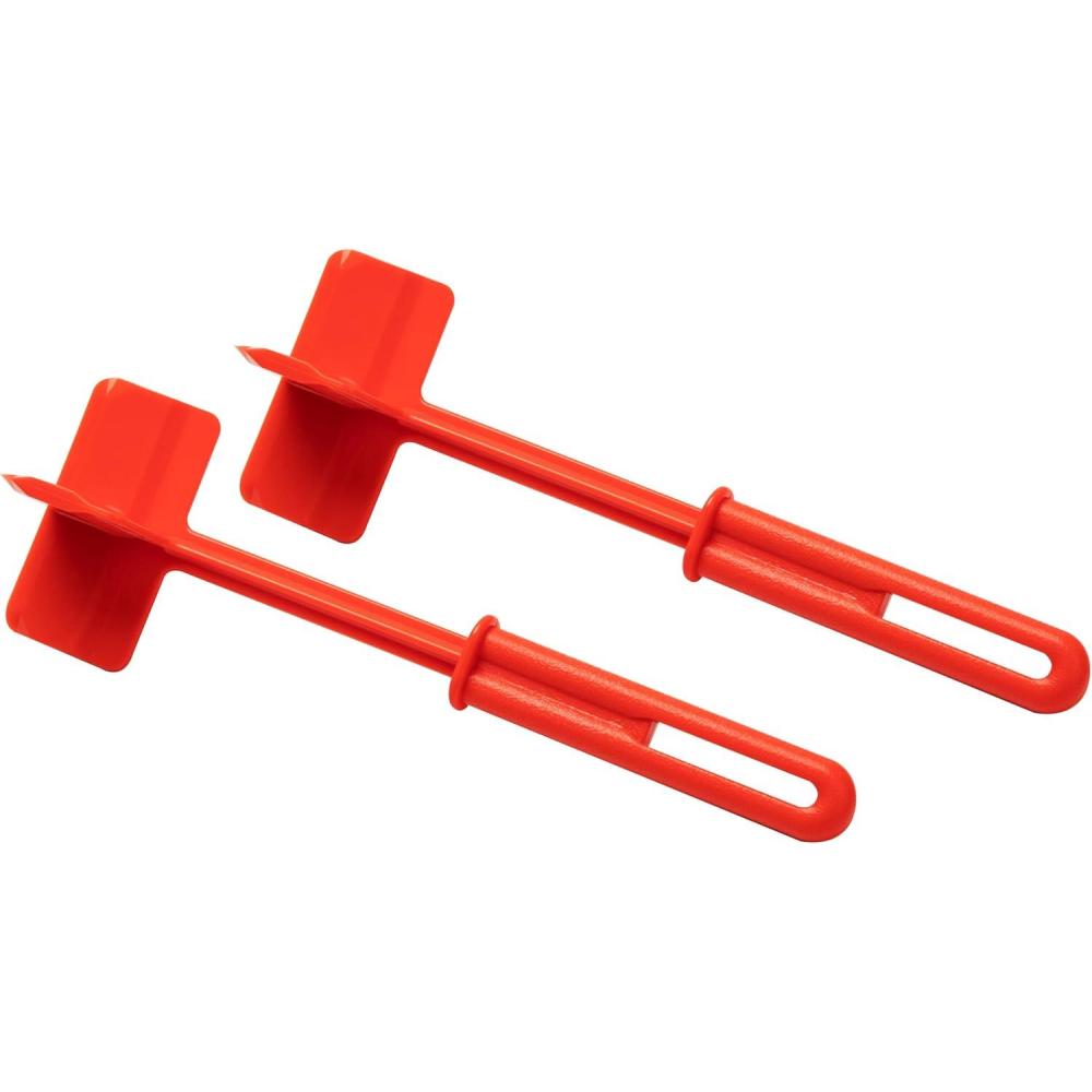 imageMind Reader Meat Chopper Spatula Heat Resistant Kitchen Tool for Mixing Cutting Mashing Dicing Ground Beef Avocado Pack of 2 Nylon Light BlueRed